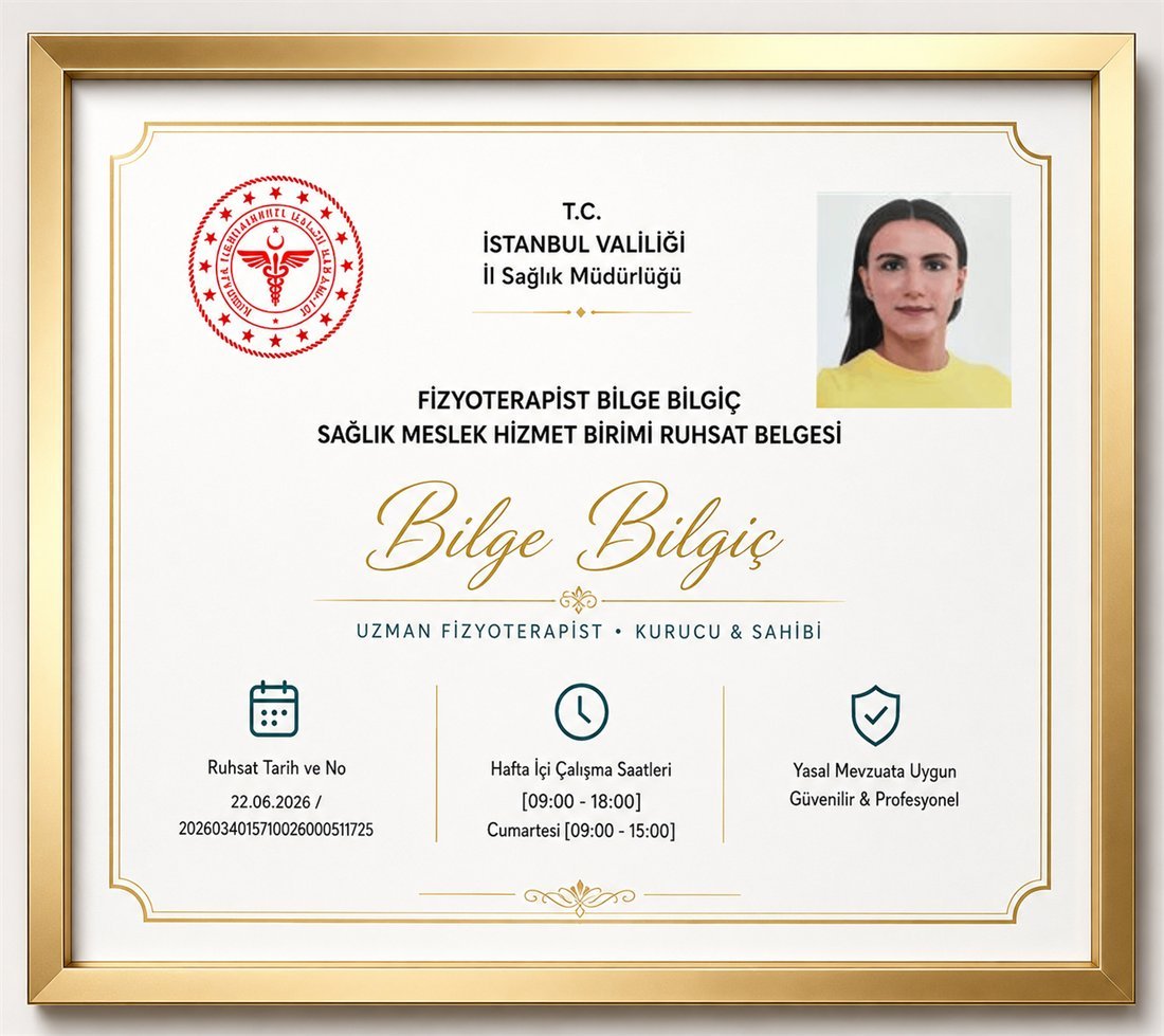 Uzm. Fzt. Bilge Bilgiç diploma ve sertifikaları